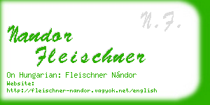 nandor fleischner business card