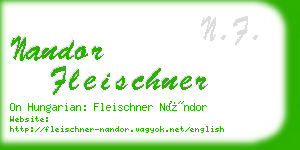 nandor fleischner business card